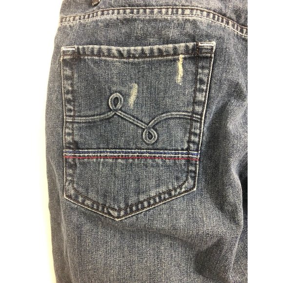 LRG Lifted Research Mens Washed Indigo Blue Jeans 40 x 33 - Picture 4 of 9